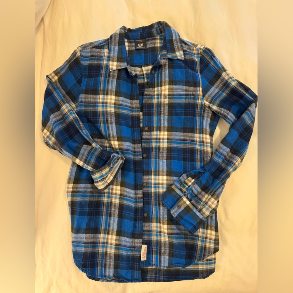 State of Elevenate Blue Plaid Button-Up Shirt